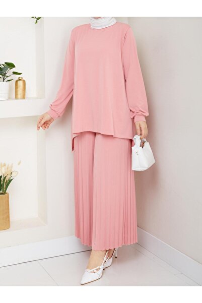 Moda Krash Sandy Pleated Trousers Set