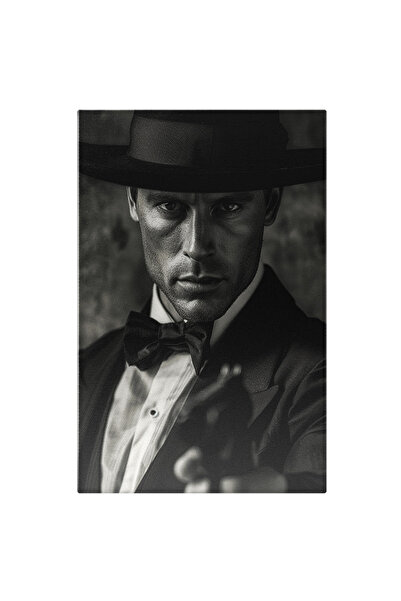 StoryGift Romania Tablou Canvas: Scary Men Barbat Imbracat Elegant Cu Privire...