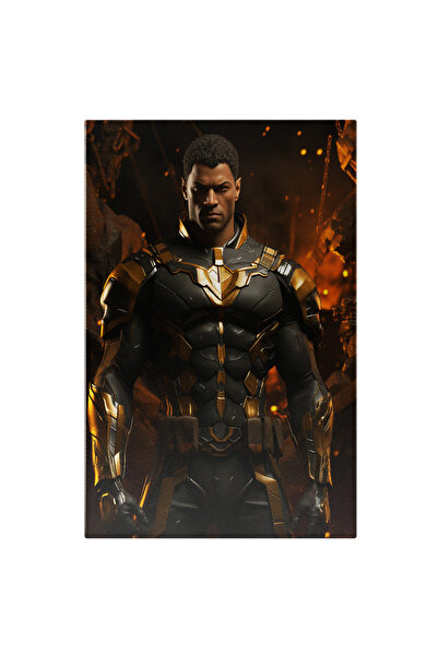 StoryGift Romania Tablou Canvas: Portret Barbat Stil Afro In Costum De Erou C...