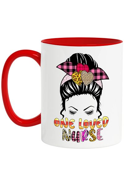 StoryGift Romania Mug with the message "One loved nurse", profession, illustration, work, dedication, passion, With ,STG