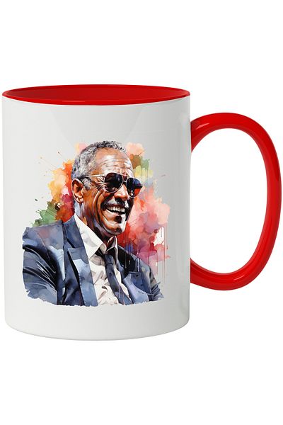 StoryGift Romania Mug With Ray Charles, Celebrity, Singer, Musician, Blues, Multicolor 330 ml, Ceram, With ,STG