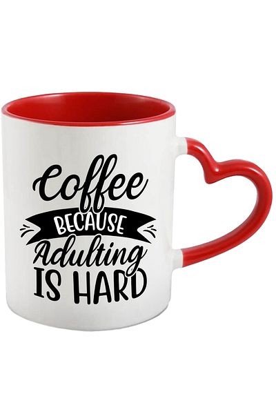 StoryGift Romania The mug for those who need coffee to face adult life with Man, Cu, STG.
