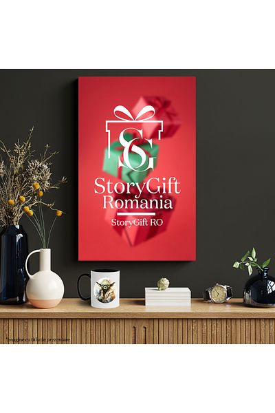 StoryGift Romania Mug With Yoda, Jedi, Lightsaber, Star Wars, Circle, Illustration, Multicolor 330 ml,, With ,STG