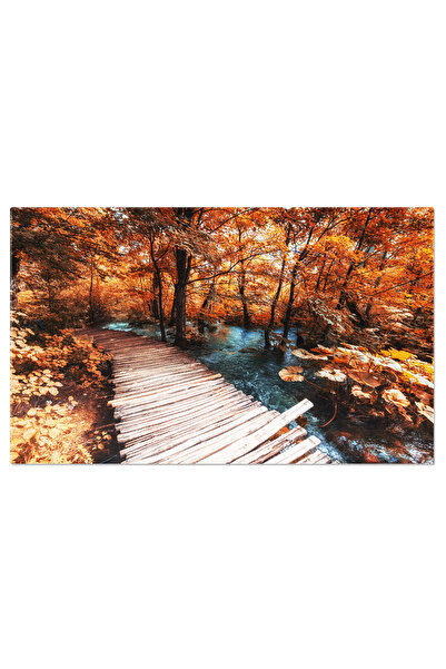 StoryGift Romania Tablou Canvas: Pod Peste Lac Intr-un Peisaj Natural