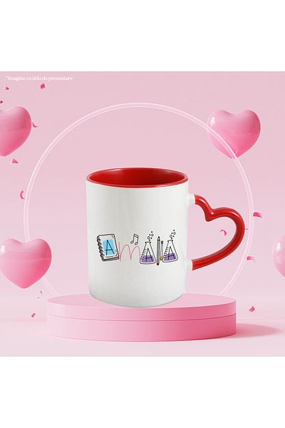 StoryGift Romania Mug With Name Amalia, School, Chemistry, Subjects, Algebra, Geometry, 330ml, Ceram, With, STG.