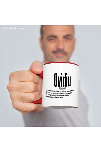 StoryGift Romania Mug With The Name Ovidiu, With Motivational Message, Creative, Energetic, Curious, Smart,, With ,STG
