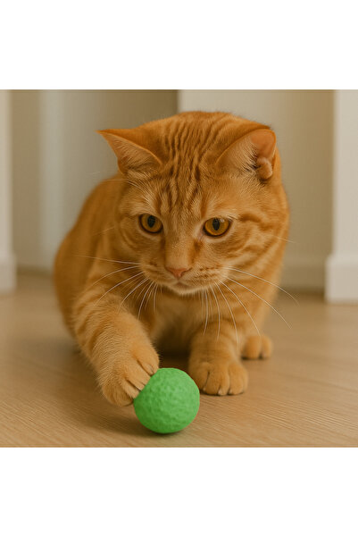 Fauna Pet Supplies Sünger Kedi Oyuncağı – Yumuşak Ve Sessiz Top Yeşil(4CM)