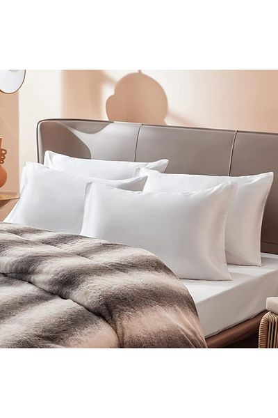 Hotel Linen Klub 4-Piece 100% Cotton Sateen Pillowcase (50x75cm) – Silky Soft Feel Like Satin, Hotel-Quality Bedding