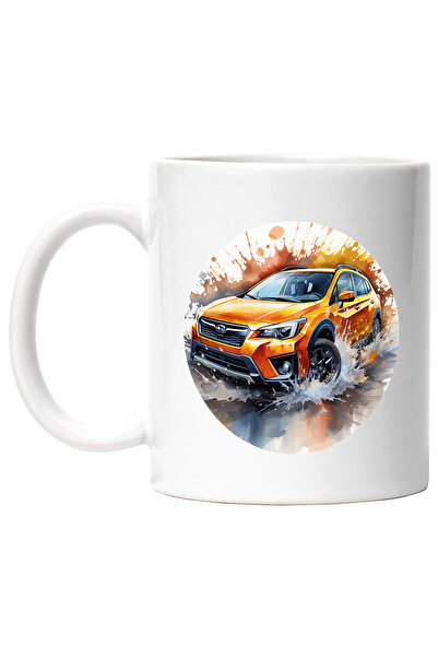 StoryGift Romania Cana Cu Masina, Subaru, Cerc, Apa, Vopsea, Watercolor, Mult...