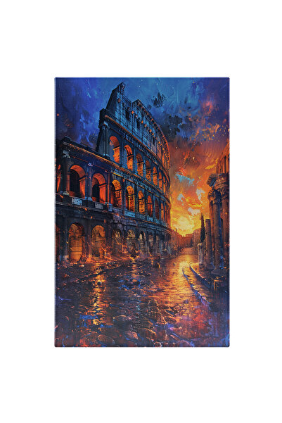 StoryGift Romania Tablou Canvas: Turism Roma Colosseum Pictură În Ulei Cu Ton...