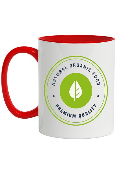 StoryGift Romania Mug With Message In English Natural Organic Food, Organic Food, Leaf, Circle, Polka Dots, With, STG