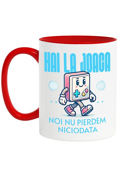 StoryGift Romania Mug with Joyful Video Game Controller Going Text Let's Play We Don't Lose N, With ,STG