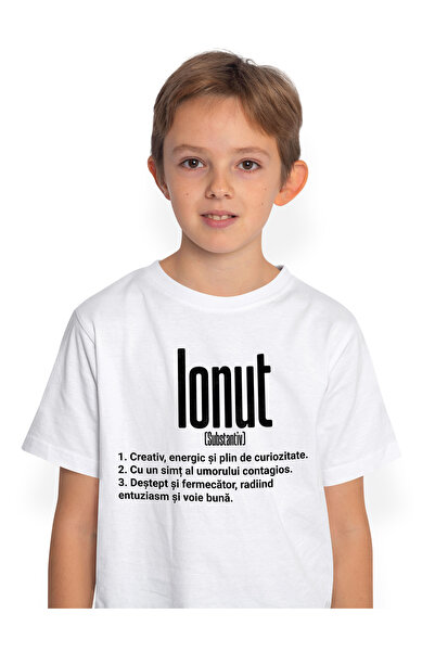 StoryGift Romania Tricou Copii Baieti Cu Numele Ionut, Cu Mesaj Motivational,...
