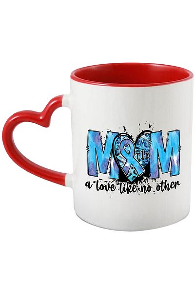 StoryGift Romania Mug with the message "Mom, a love like no other", type 1 diabetes, illustration, cons, With,STG.