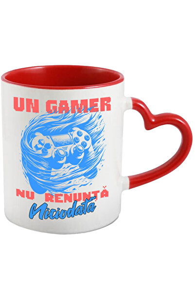 StoryGift Romania Cana maneta joc video un gamer nu renunta niciodata, 330ml,...