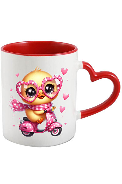 StoryGift Romania Cana cu un puisor de gaina care merge cu scuterul | ilustra...