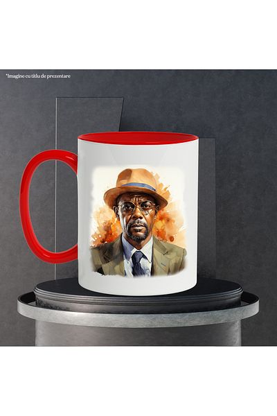 StoryGift Romania Mug With Samuel L. Jackson, Actor, Movies, Hat, Glasses, Multicolor 330 ml, C, With ,STG