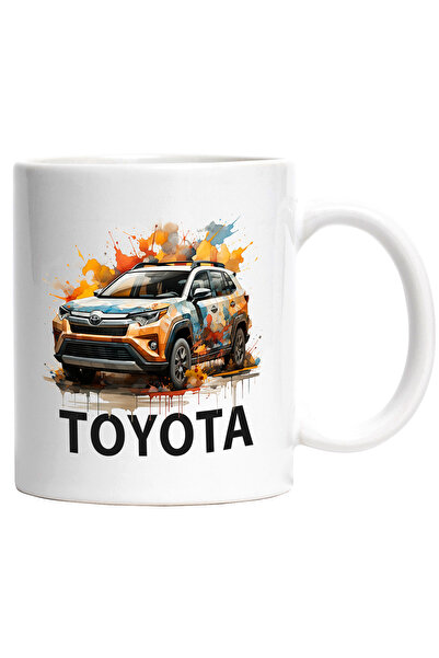 StoryGift Romania Cana Cu Mesaj Toyota, Masina, Watercolor, Splash, Multicolor 330 ml, Ceramica cu, Cu ,STG