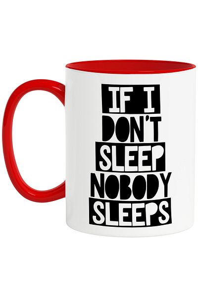StoryGift Romania Mug with the message "If I don't sleep, nobody sleeps" - if I don't sleep, nobody sleeps, With ,STG