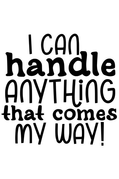 StoryGift Romania Sticker Autocolant 30CM Exterior cu mesajul "Ma descurc cu orice imi iese in cale" - rezolvare