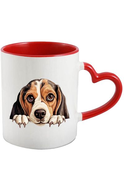 StoryGift Romania Mug with a puppy waiting for its owner | illustration | needs care |, With ,STG