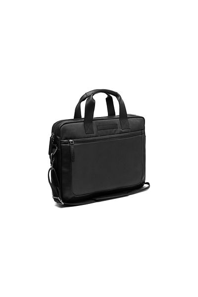 The Chesterfield Brand Geanta pentru laptop de 15 inch, din piele naturala si nylon, The Chesterfield Brand, Narvik