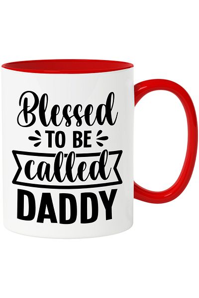 StoryGift Romania Mug with the English Text Blessed to be Called Daddy, Blessed to be Called Daddy, With, STG