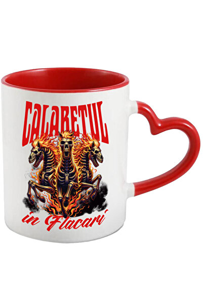 StoryGift Romania Cana cu Schelete Caii In Flacari Film Horror Text Calaretul In Flacari Hallowen,, Cu ,STG