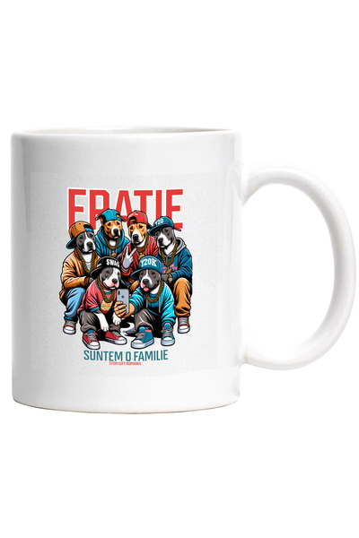 StoryGift Romania Cana Grup De Caini Gangster Mesaj Suntem O Familie, 330ml, ...