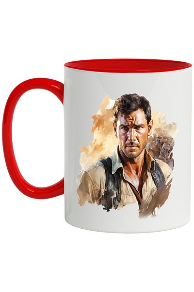 StoryGift Romania Indiana Jones Mug, Movie Lovers, Character, Multicolor 330 ml, Ceramic, With,STG