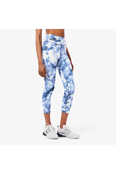 Lacoste Kadın Slim Fit Desenli Lacivert Tayt