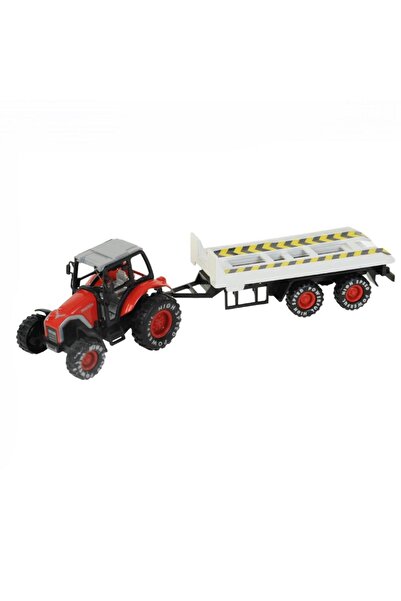 hak-iş oyuncak 1:43 Çekbırak Metal Gövde Römorklu Traktör
