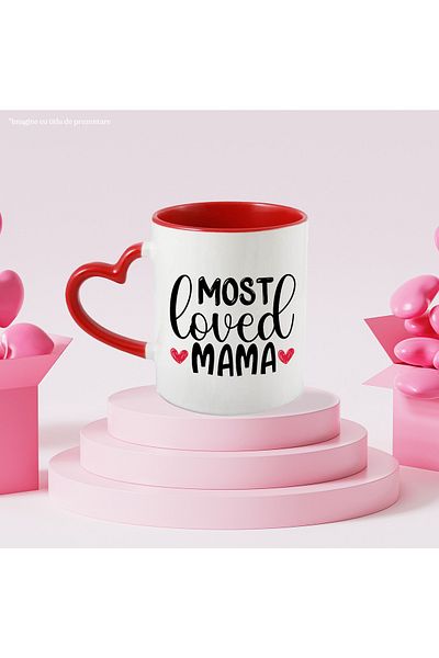 StoryGift Romania Heart mug for the most beloved mother - happiness appreciation with Heart Handle, With,STG.