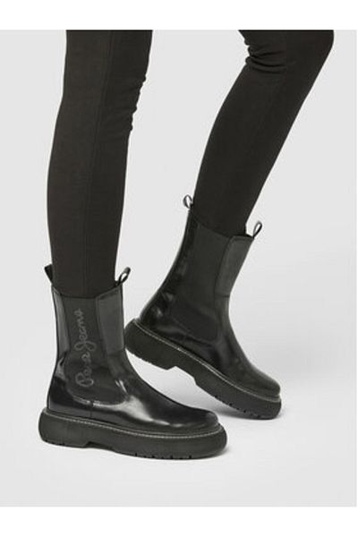Pepe Jeans ghete de damă până la gleznă PLS50504 negre