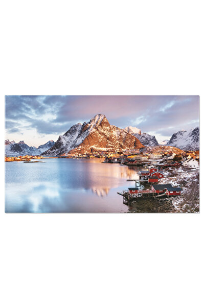 StoryGift Romania Tablou Canvas Case In Insulele Lofoten, Norvegia, Peisaj No...