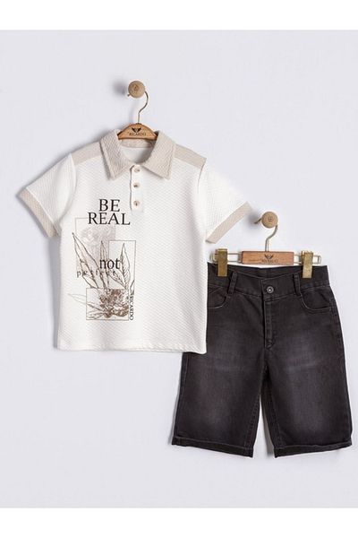 Ricardo Be Real Printed Shirt Shorts Men's Suit