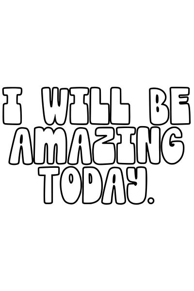 StoryGift Romania Sticker Autocolant 70CM Exterior cu mesajul in engleza "I will be amazing today" - eu voi fi u
