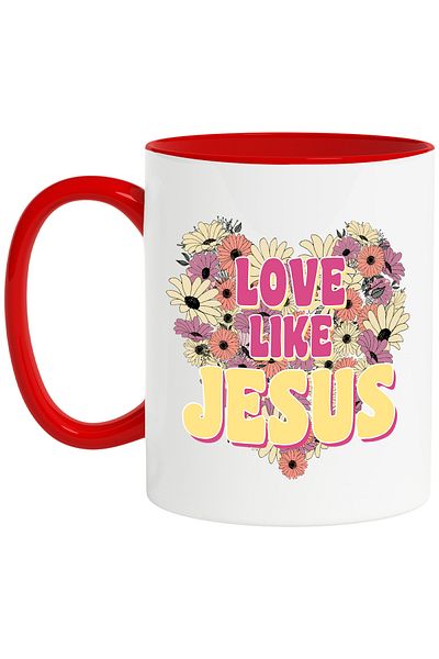 StoryGift Romania Mug with the message "Love like Jesus", religion, illustration, faith, love like Jesus, With, STG