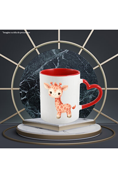 StoryGift Romania Cana cu o girafa vesela, ilustratie, pentru copii, animal s...