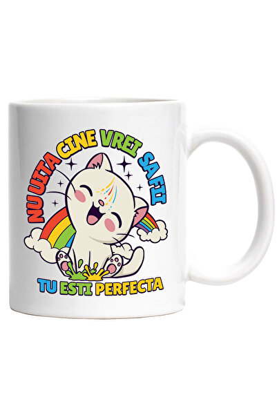 StoryGift Romania Happy cat mug don't forget who you want to be you are perfe...