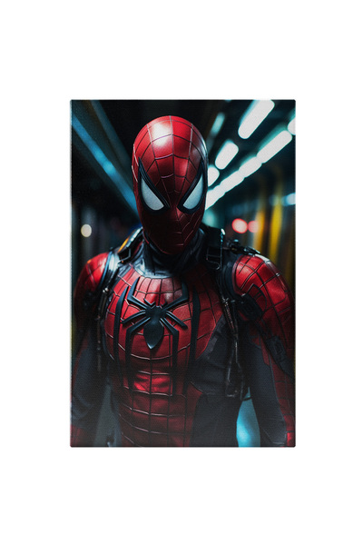 StoryGift Romania Tablou Canvas: Portret Spiderman Cu Detalii Negre- Desene P...