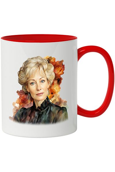 StoryGift Romania Mug With Susan Harris, Celebrity, Producer, Hollywood, Multicolor 330 ml, Sky, With ,STG