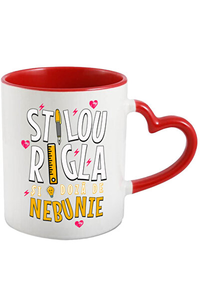 StoryGift Romania Cana Text Haios Arhitecti Ingneri Stilou, rigla si o doza de nebunie, 330ml, Cer, Cu ,STG