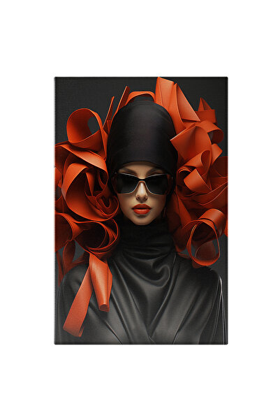 StoryGift Romania Tablou Canvas: Femeie In Vestimentatie Neagra - Moderna Och...