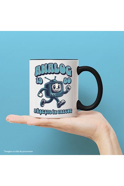 StoryGift Romania Mug Vintage Camera, Analog Childhood. Step into the past, 330ml, Ceramic with Man, With, STG