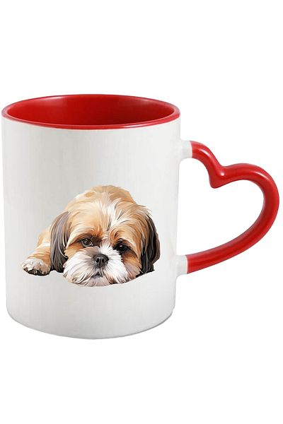 StoryGift Romania Mug with a little sad dog | illustration | no energy | no strength | exhaustion, With ,STG.