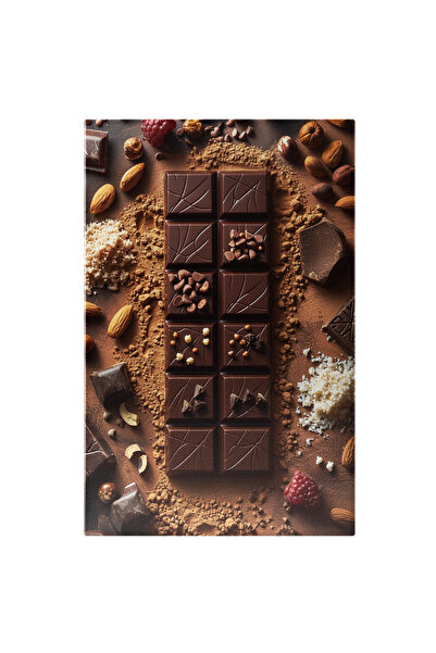 StoryGift Romania Tablou Canvas Ciocolata Rafinata Si Scumpa Cu Diverse Gusturi, Luxury Chocolate Inconjurata De