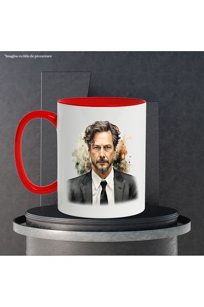 StoryGift Romania Mug With Colin Firth, Famous Actor, Movies, Artist, Multicolor 330 ml, Ceramic c, With ,STG