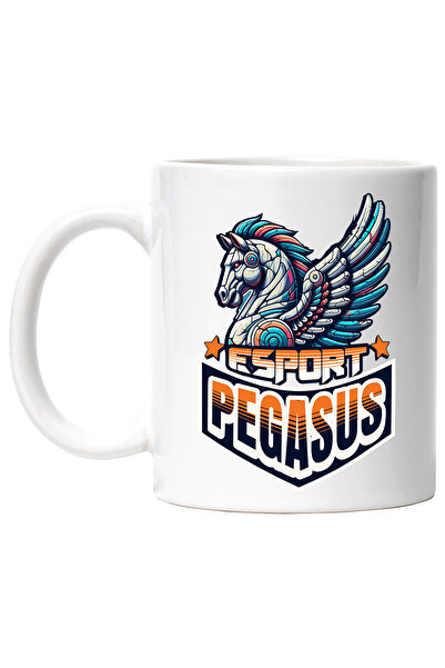 StoryGift Romania Pegasus Esports colorful robot unicorn symbol mug, 330ml, Ceramic with White Handle, With M,STG