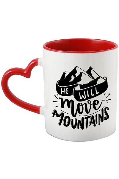 StoryGift Romania Mug for people who are very determined with the message "He will move mou, Cu,STG.